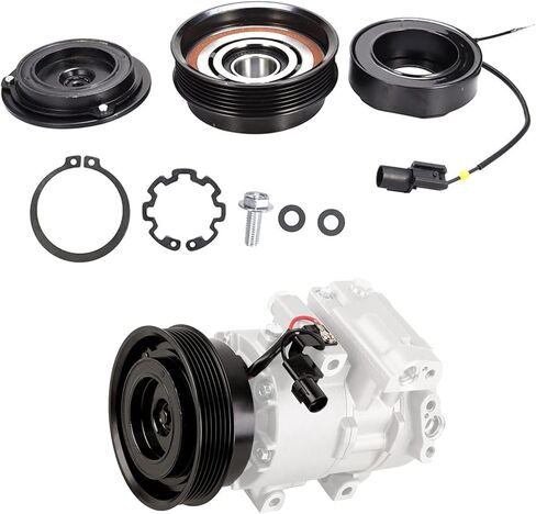 A/C Compressor Clutch Assembly Kit Plate Pulley Bearing Coil 977012D600 Replacement for Kia Rondo 2.4L 2007-2008, AC Air Conditioning Compressor Clutch Coil Auto Repair Kit Compatible with Kia Rondo in Saudi Arabia
