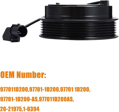 A/C Compressor Clutch Assembly Kit Plate Pulley Bearing Coil 977012D600 Replacement for Kia Rondo 2.4L 2007-2008, AC Air Conditioning Compressor Clutch Coil Auto Repair Kit Compatible with Kia Rondo in Saudi Arabia