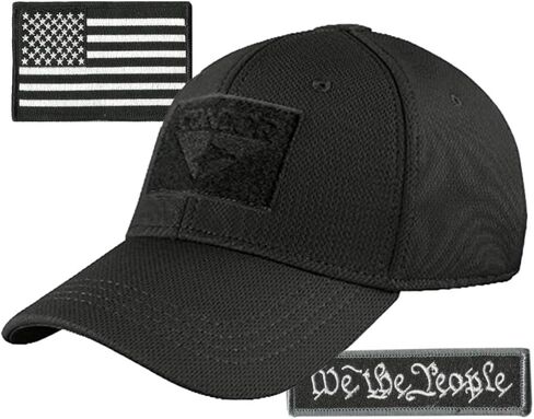 Condor Fitted Tactical Cap Bundle - We The People & USA Patches - Choose Size in Kuwait