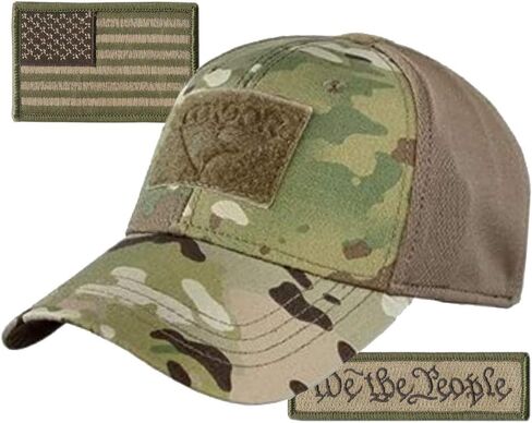 Condor Fitted Tactical Cap Bundle - We The People & USA Patches - Choose Size in Kuwait