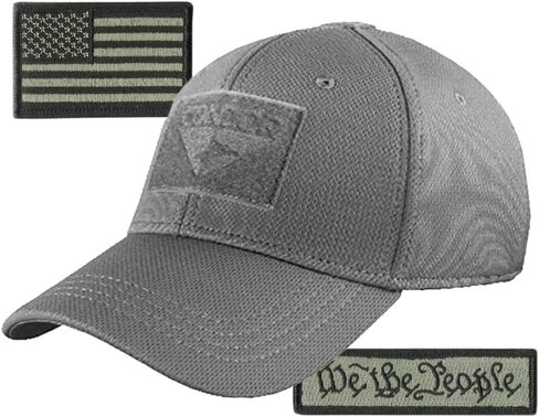 Condor Fitted Tactical Cap Bundle - We The People & USA Patches - Choose Size in Kuwait
