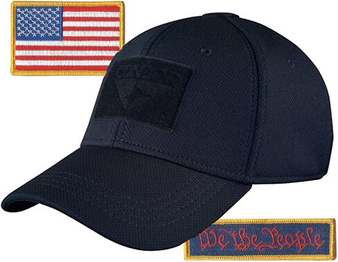 Condor Fitted Tactical Cap Bundle - We The People & USA Patches - Choose Size in Kuwait