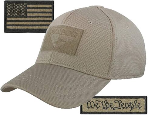 Condor Fitted Tactical Cap Bundle - We The People & USA Patches - Choose Size in Kuwait