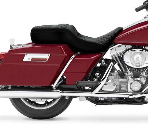 TCT-MOTORPARTS Black Blue Driver Passenger SEAT 2-UP FIT لـ HARLEY ELECTRA GLIDE ULTRA CLASSIC Standard FLHTC 1997-2007 in Saudi Arabia