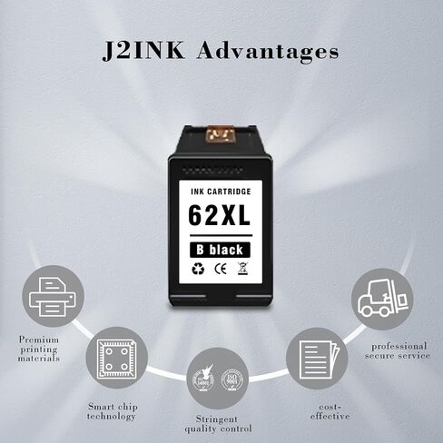 Printer Ink 62 62XL Replacement for HP Ink 62 HP62 for HP 62 XL 62XL Ink Cartridges Black and Color Combo Pack with HP Envy 5540 5640 5660 7644 OfficeJet 5740 5741 8040 OfficeJet 200 250 in Saudi Arabia