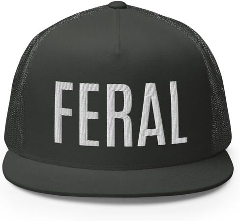 NG Feral Flated Flat Bill Bill Trucker Hat High Crown Cape Wild Cape in Kuwait