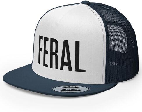 NG Feral Flated Flat Bill Bill Trucker Hat High Crown Cape Wild Cape in Kuwait