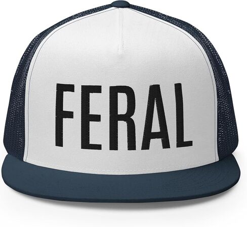 NG Feral Flated Flat Bill Bill Trucker Hat High Crown Cape Wild Cape in Kuwait