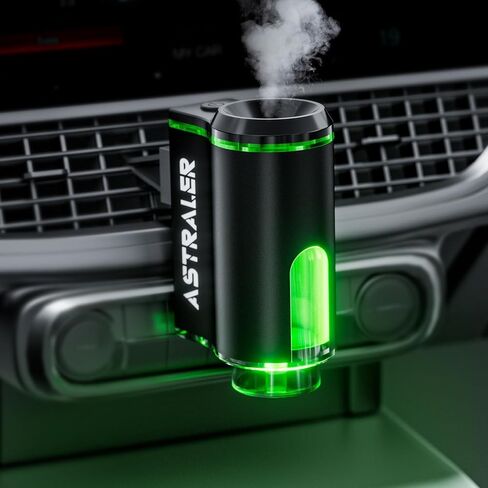 Smart Car Air Freshener Diffuser, Rechargeable Car Aroma Diffuser with 3 Essential Oils and DIY Perfume Choose, Car Fresheners Long Lasting, Leak-Proof Design, Smart Auto On/Off in Saudi Arabia