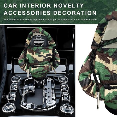 Car Gear Shift Hoodie, Funny Hoodie Automotive Shift Knob Cover Cute Interior Gear Lever Decoration, Fashionable Sweater Shirt Novelty Shifter Stick Protector for SUV Truck RV (Starry Sky) in Kuwait