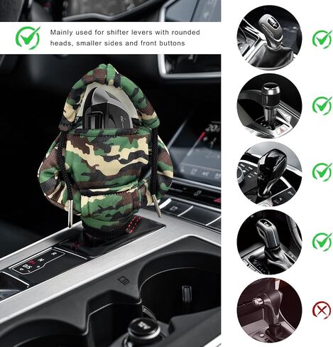 Car Gear Shift Hoodie, Funny Hoodie Automotive Shift Knob Cover Cute Interior Gear Lever Decoration, Fashionable Sweater Shirt Novelty Shifter Stick Protector for SUV Truck RV (Starry Sky) in Kuwait