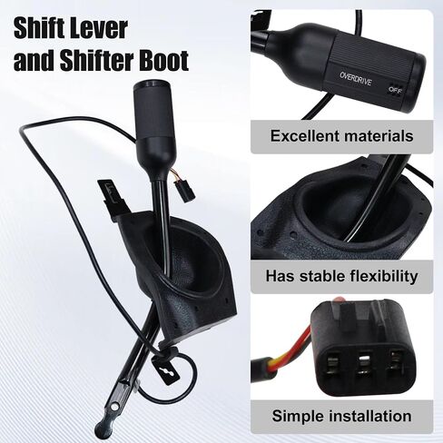 5C3Z-7210-AAA Automatic Transmission Gear Shifter Lever Handle Overdrive Switch with Connector Fit for 1997-2006 Ford F-250 F-350 F-450 F-550 Super Duty, E150-550 in Saudi Arabia