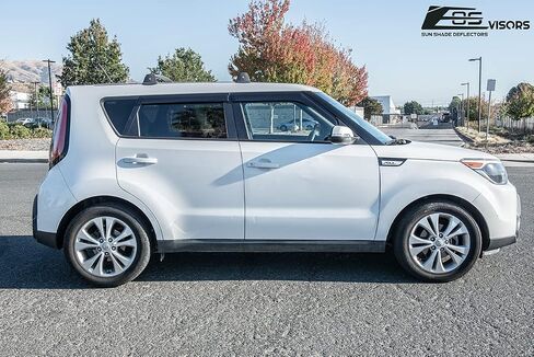 Extreme Online Store Replacement for 2014-2019 Kia Soul Models | EOS Visors Tape-On Style Smoke Tinted Side Vents Rain Guard Window Deflectors DWV-V132 in Saudi Arabia