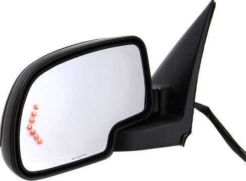 Kool Vue Left Power Heated Mirror for Chevrolet Silverado 1500 Tahoe 2003-2006 Manual Fold With Signal Light & Puddle Lamp; Without Blind Spot Monitor, Memory & Auto-Dimming with 2 Caps in Saudi Arabia