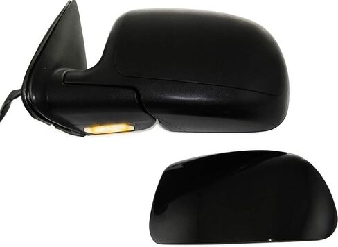 Kool Vue Left Power Heated Mirror for Chevrolet Silverado 1500 Tahoe 2003-2006 Manual Fold With Signal Light & Puddle Lamp; Without Blind Spot Monitor, Memory & Auto-Dimming with 2 Caps in Saudi Arabia