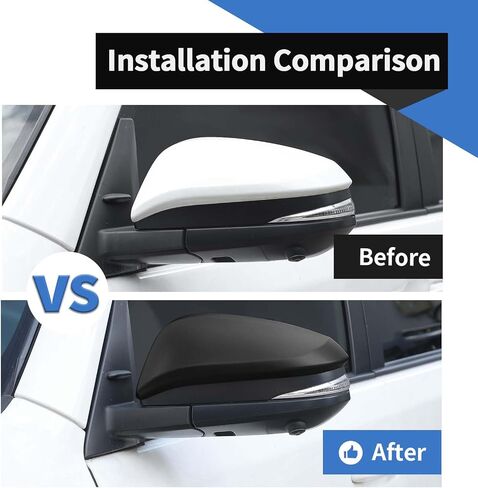 Voodonala for Toyota 4Runner 2017-2024 Side Review Mirror Cover متوافق مع Toyota 4Runner 2017-2024 (Matte Black ، 2pcs ، ABS) in Saudi Arabia