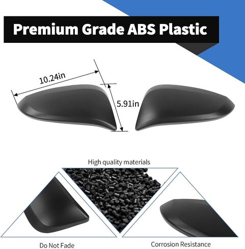 Voodonala for Toyota 4Runner 2017-2024 Side Review Mirror Cover متوافق مع Toyota 4Runner 2017-2024 (Matte Black ، 2pcs ، ABS) in Saudi Arabia