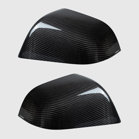 غطاء مرآة جانبي ألياف الكربون الحقيقية متوافقة مع تسلا ، غطاء الرؤية الخلفية T-carbon متوافق مع Tesla Model 3 سيدان 2017-2023 أغطية مرآة خارجية لامع أسود لامع in Saudi Arabia