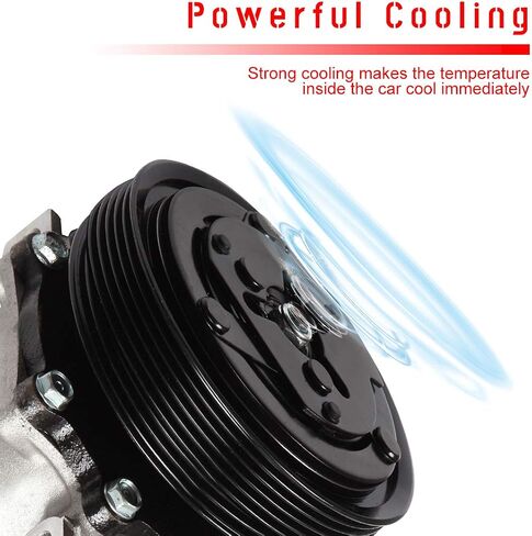 CCIYU Air Conditioner AC Compressor with Clutch for Car 1997-1999 2000 for Jeep Cherokee,1997-1998 for Jeep Wrangler 2.5L 4.0L Air Conditioning Compressor for 10345721 in Saudi Arabia