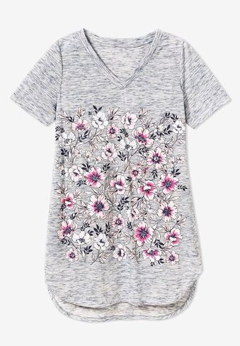 Woman Within Plus Size Marled V-Neck Tunic in Kuwait