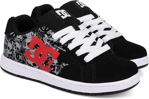 DC Shoes Boy's Gaveler Skate Shoe, Black/Red/Grey, 7 Big Kid in Saudi Arabia