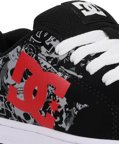 DC Shoes Boy's Gaveler Skate Shoe, Black/Red/Grey, 7 Big Kid in Saudi Arabia