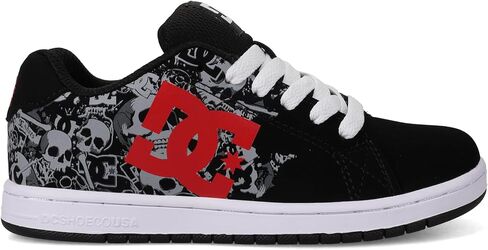 DC Shoes Boy's Gaveler Skate Shoe, Black/Red/Grey, 7 Big Kid in Saudi Arabia