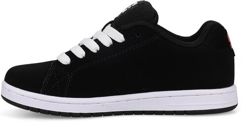 DC Shoes Boy's Gaveler Skate Shoe, Black/Red/Grey, 7 Big Kid in Saudi Arabia