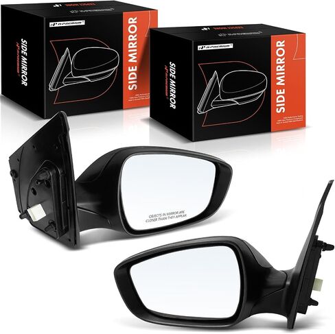 A-Premium Passenger Side Power Door Mirror - Compatible with Hyundai Elantra GT 2013 2014 2015 2016 2017 - Heated Manual Folding Black Outside Rear View Mirror with Turn Signal in Saudi Arabia