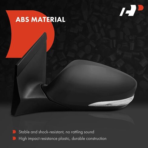 A-Premium Passenger Side Power Door Mirror - Compatible with Hyundai Elantra GT 2013 2014 2015 2016 2017 - Heated Manual Folding Black Outside Rear View Mirror with Turn Signal in Saudi Arabia