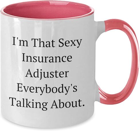 Insurance Adjuster Gifts from Friends and Family for Christmas - I'm That Sexy Insurance Adjuster Everybody's Talking About. Two Tone Coffee Mug in Saudi Arabia