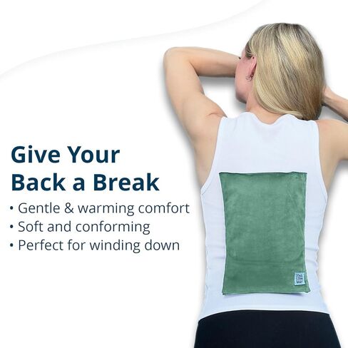 وسادة تسخين بالميكروويف (مع غطاء قابل للإزالة) - وسادة تسخين لتخفيف آلام الظهر والرقبة والكتفين وتشنجات الساق، وسادة تسخين قابلة للاستخدام في الميكروويف للتشنجات - محمولة 10 × 7 بوصة 2.5 رطل in Kuwait
