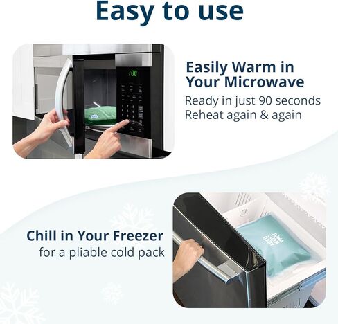 وسادة تسخين بالميكروويف (مع غطاء قابل للإزالة) - وسادة تسخين لتخفيف آلام الظهر والرقبة والكتفين وتشنجات الساق، وسادة تسخين قابلة للاستخدام في الميكروويف للتشنجات - محمولة 10 × 7 بوصة 2.5 رطل in Kuwait