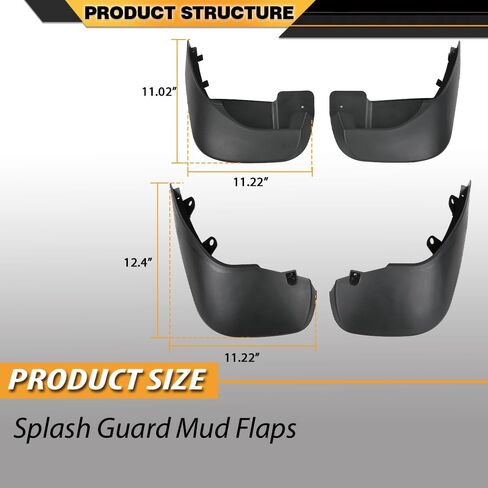 Splash Guard Mud Flaps Rear Compatible with Land Rover Range Rover Sport 2014-2016 with Running Boards 4Pcs/Set in Saudi Arabia
