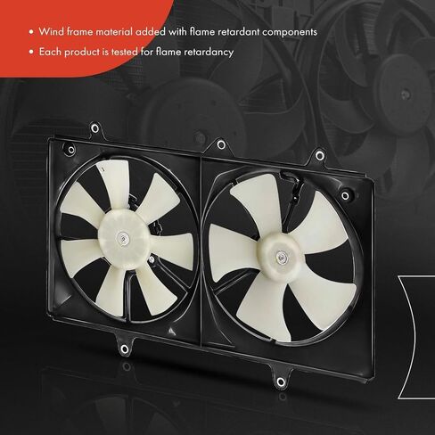 A-Premium Engine Radiator Cooling Fan Assembly Compatible with Select Toyota & Chevrolet Models - Corolla 1998-2002, Prizm 1998-2002 - Replace# 163610D020, 163630D010 in Saudi Arabia