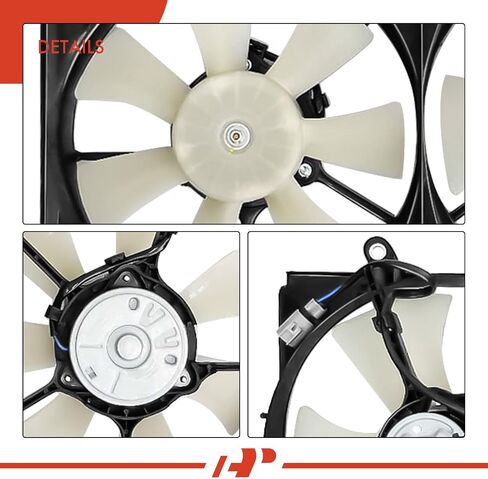 A-Premium Engine Radiator Cooling Fan Assembly Compatible with Select Toyota & Chevrolet Models - Corolla 1998-2002, Prizm 1998-2002 - Replace# 163610D020, 163630D010 in Saudi Arabia