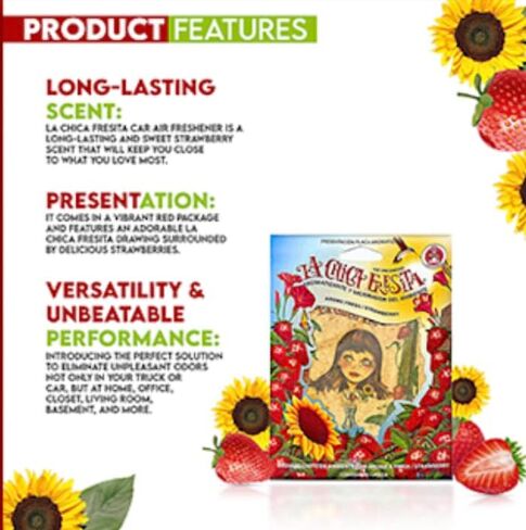 12 PCS Strawberry La Chica Fresita Air Croomeners Aromatizante Fresa in Saudi Arabia