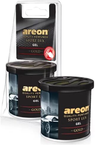 هلام عطر سيارة Areon GSLB01 Can Lux Air Gresener Long Elming للسيارة أو التخلص من الرائحة المنزلية - الذهب in Kuwait