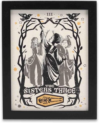 ديزني Hocus pocus the Sisters ثلاثة ديكور جدار الخشب مؤطرة - شقيقات Sanderson Spooky Decoration لديكور الهالوين in Kuwait