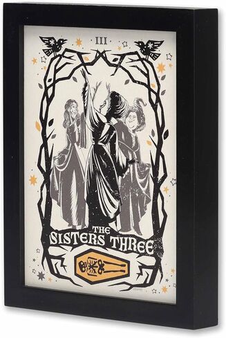 ديزني Hocus pocus the Sisters ثلاثة ديكور جدار الخشب مؤطرة - شقيقات Sanderson Spooky Decoration لديكور الهالوين in Kuwait
