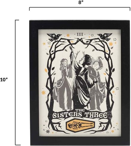 ديزني Hocus pocus the Sisters ثلاثة ديكور جدار الخشب مؤطرة - شقيقات Sanderson Spooky Decoration لديكور الهالوين in Kuwait
