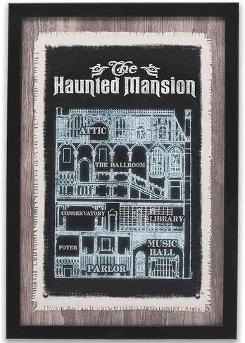 ديزني Hocus pocus the Sisters ثلاثة ديكور جدار الخشب مؤطرة - شقيقات Sanderson Spooky Decoration لديكور الهالوين in Kuwait
