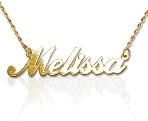 Personalized Classic Cocktail Name Necklace with Diamond Option - Dainty Gift for Her, Women - Custom Jewelry for Christmas, Mother's Day in Saudi Arabia