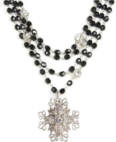 Virgins Saints & Angels Magdalena 6mm Crystal Necklace for Women و Multi-Stands-Syned و Fantive Fashion Dative Jewelry المجوهرات in Saudi Arabia