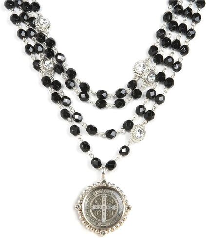 Virgins Saints & Angels Magdalena 6mm Crystal Necklace for Women, Multi-Strand Layered, Luxury Fashion Statement Jewelry in Saudi Arabia