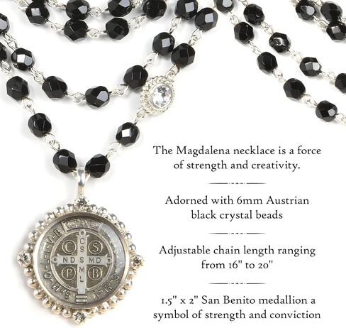 Virgins Saints & Angels Magdalena 6mm Crystal Necklace for Women, Multi-Strand Layered, Luxury Fashion Statement Jewelry in Saudi Arabia