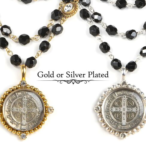 Virgins Saints & Angels Magdalena 6mm Crystal Necklace for Women, Multi-Strand Layered, Luxury Fashion Statement Jewelry in Saudi Arabia