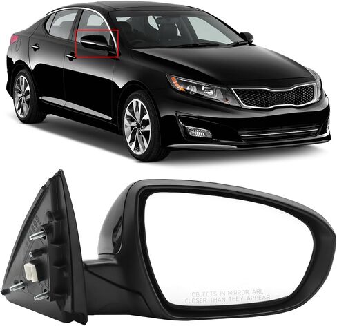 Door Mirror Fit for 2011-2013 Kia Optima, Power Glass Door View Mirror with Heating Function,With Turn Signal Right/Passenger Side And Left/Driver Side（6Pins） in Saudi Arabia
