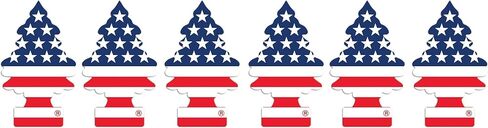 Generic 6 Little Trees Vanillaroma Scent Car Air Freshener American Flag Auto Hanging,Blue in Saudi Arabia