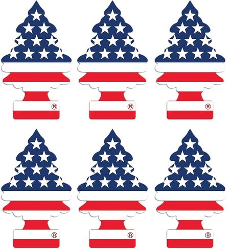 Generic 6 Little Trees Vanillaroma Scent Car Air Freshener American Flag Auto Hanging,Blue in Saudi Arabia